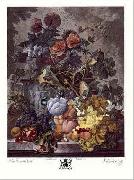 Jan van Huysum Still Life with Fruit and Flowers oil painting on canvas